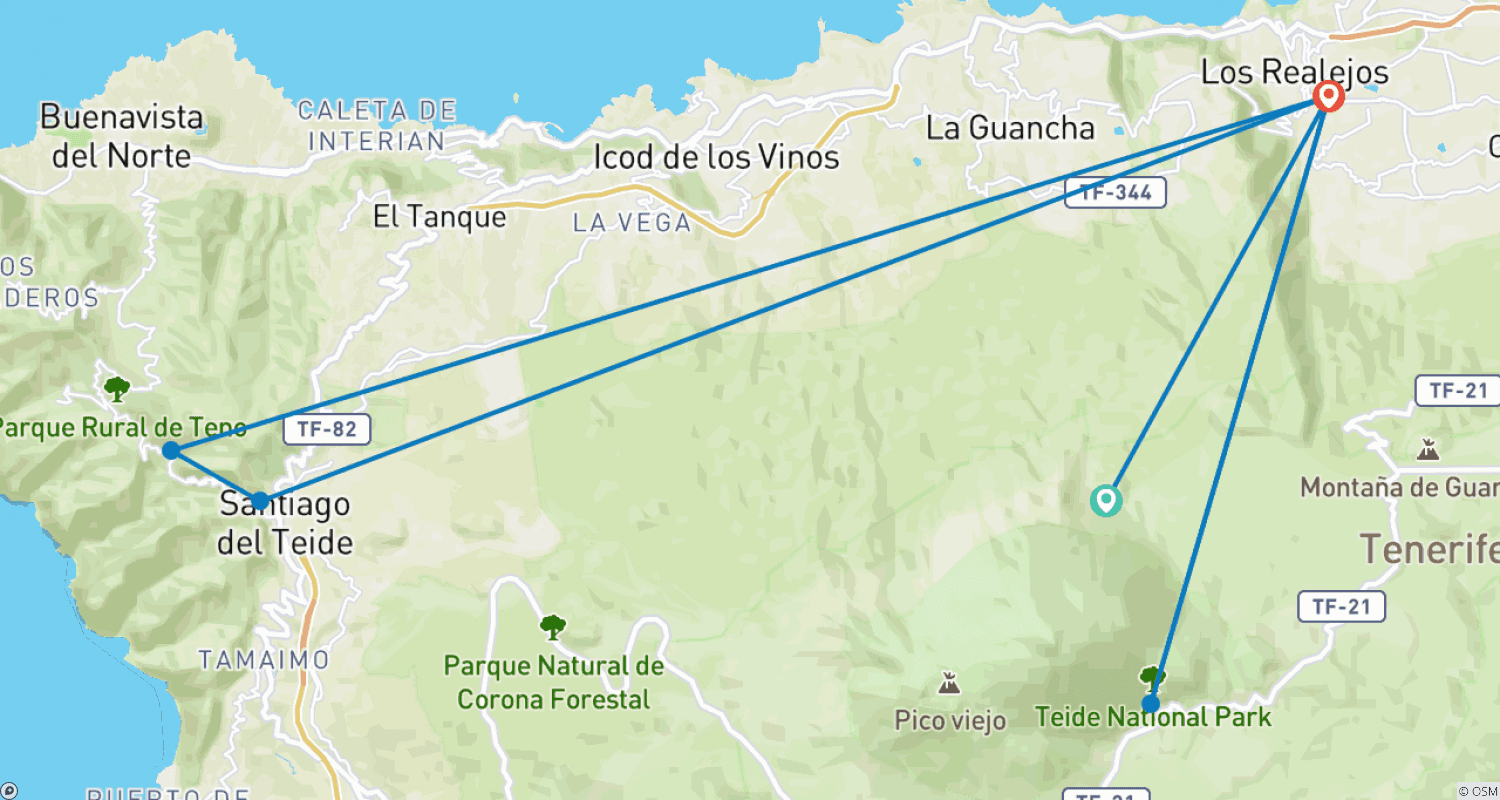 خريطة مسار Hike Tenerife (Comfort)