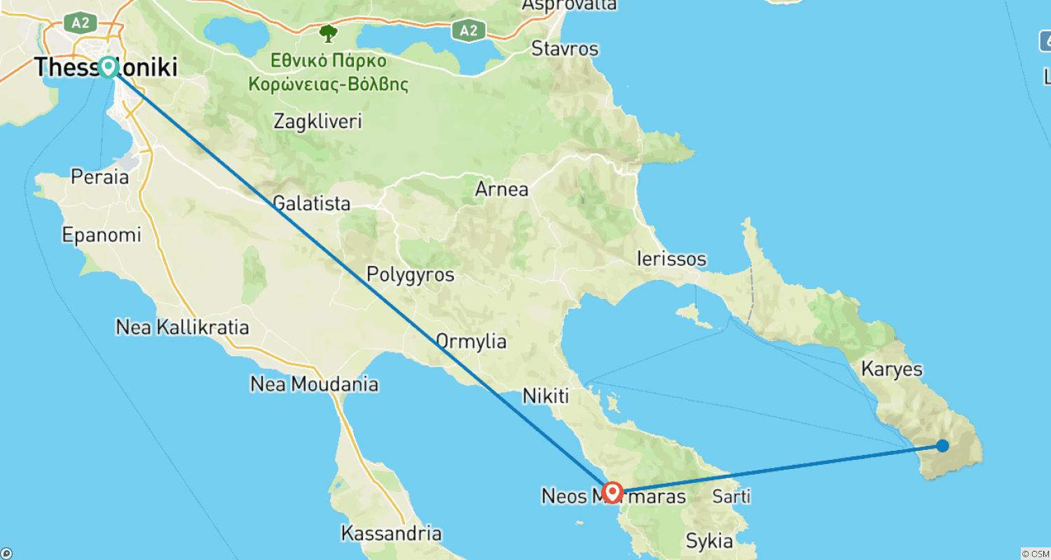 Mapa trasy: Hike Halkidiki