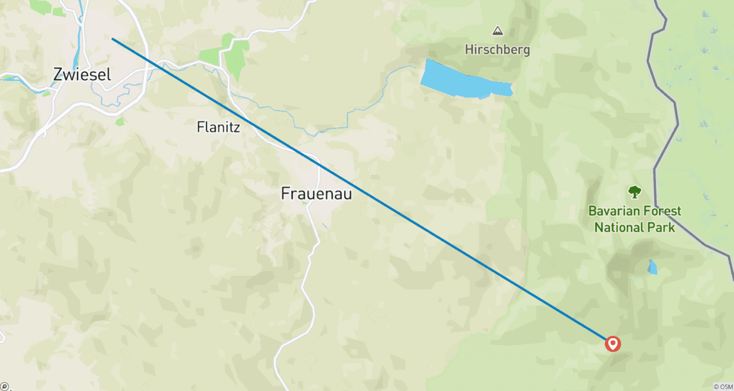 خريطة مسار Hiking the Highlights in the Bavarian Forest National Park 7 Days