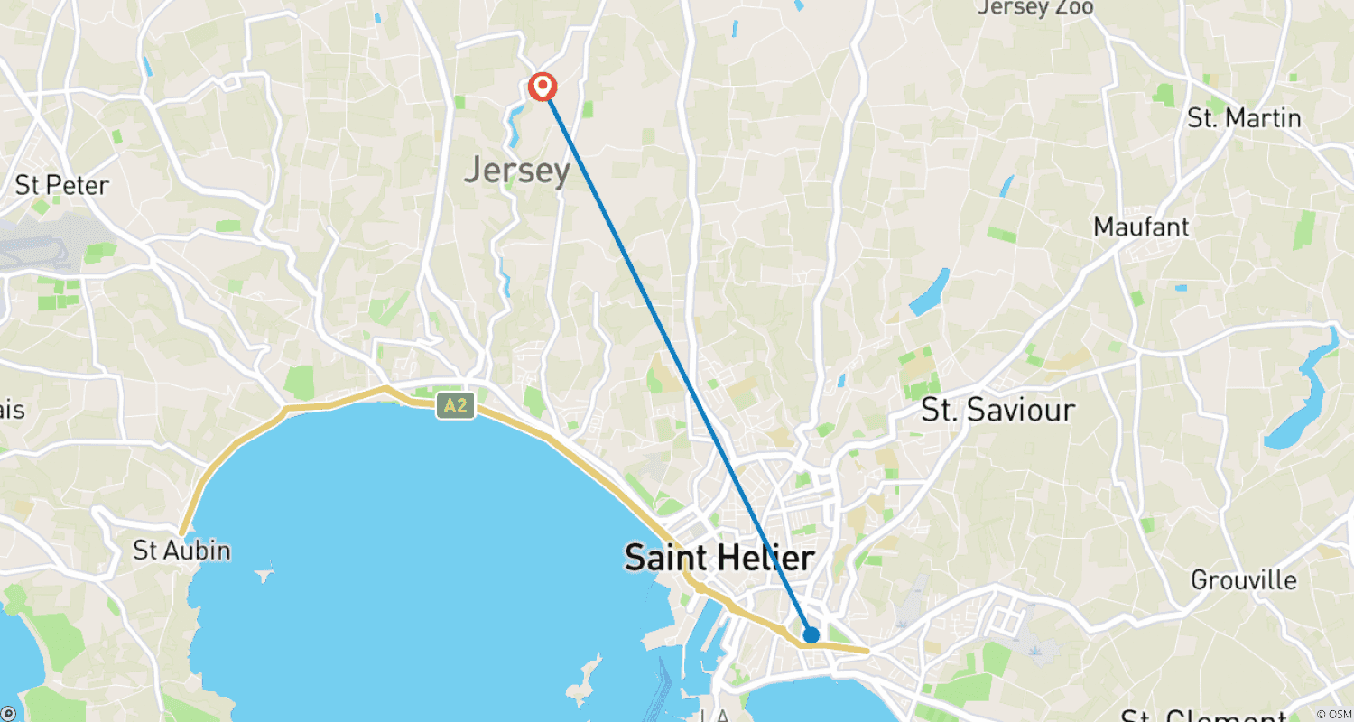 Mapa trasy: Jersey Leisurely Hike (8 days)