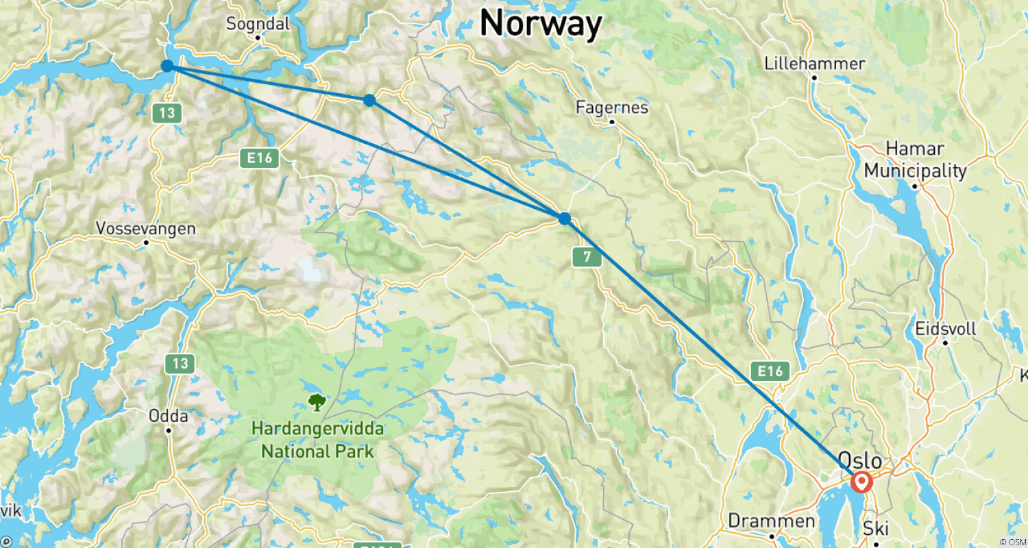 Mapa trasy: Odkryj Ukryte Ścieżki Norwegii w 8 Dni