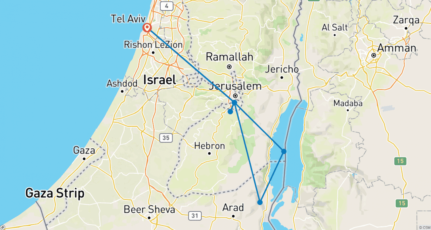 خريطة مسار The Peace Route, Spanish-speaking guide (Thursday)