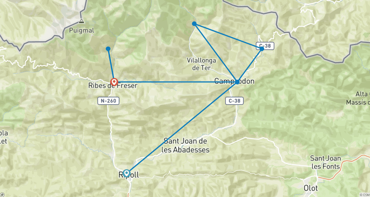 Mapa trasy: Wędrówka po Katalońskich Pirenejach