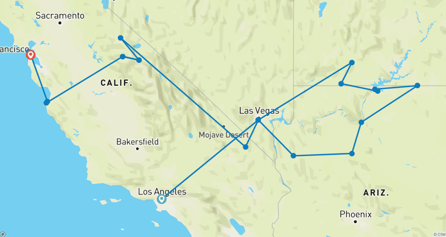 Mapa trasy: Western Wonders - Los Angeles Downtown