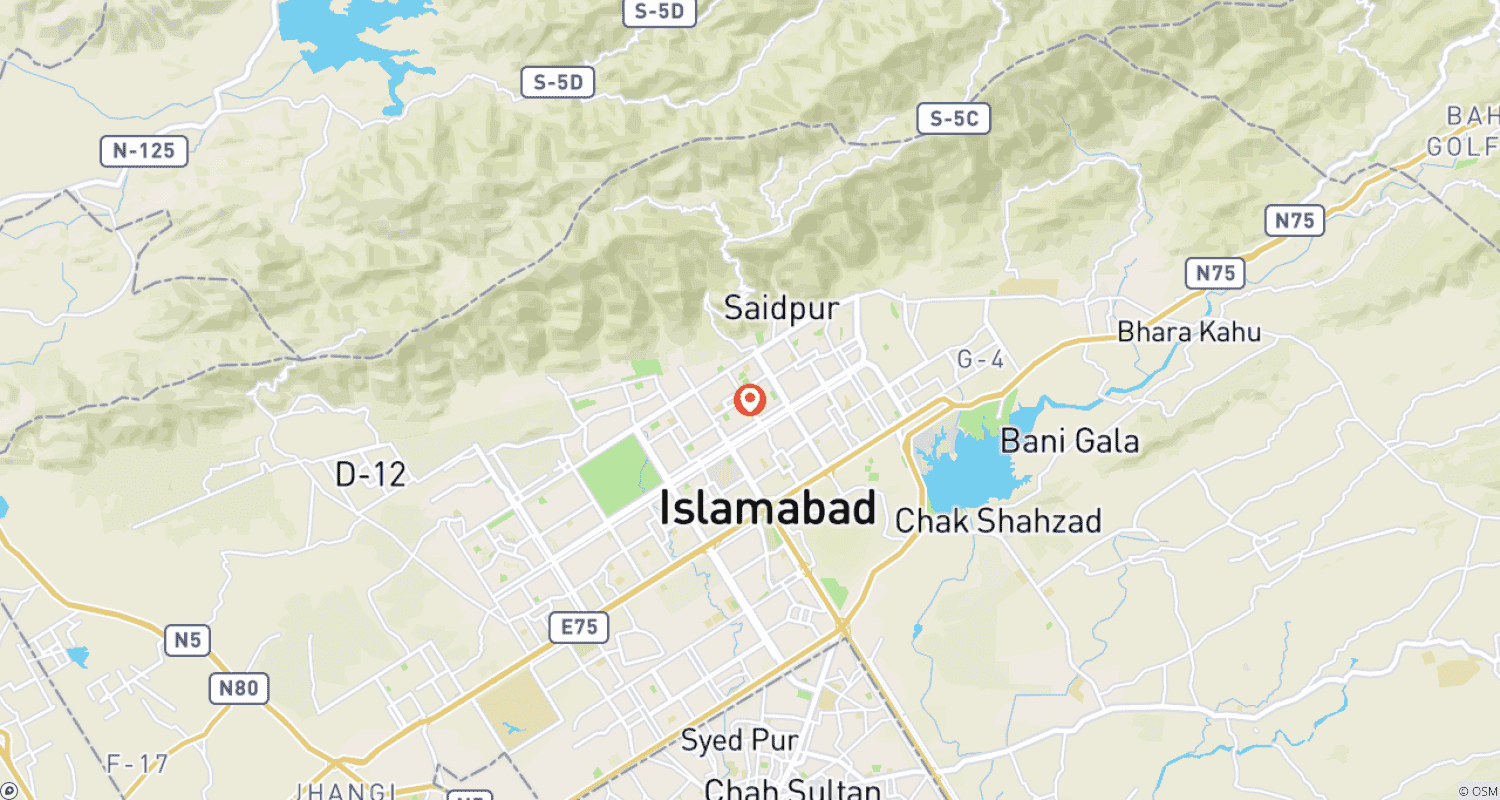 Mapa trasy: Islamabad Guided Day Tour