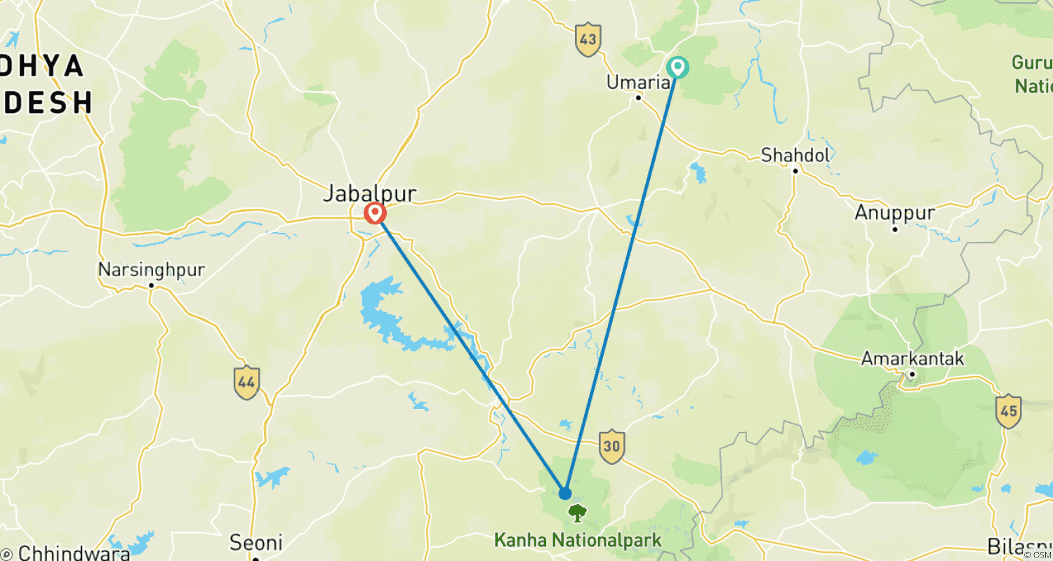 Mapa trasy: Wycieczka Przyrodnicza po MP