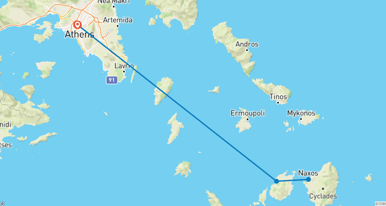 خريطة مسار Greek Island Escape