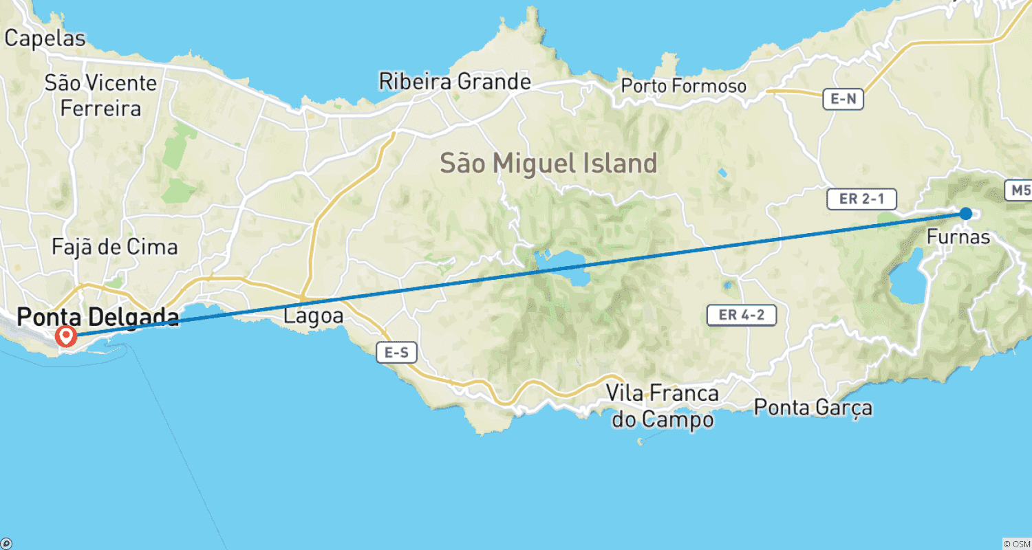 Mapa do percurso de Açores: Trilhos Pedestres de São Miguel (Caminhada Autoguiada)