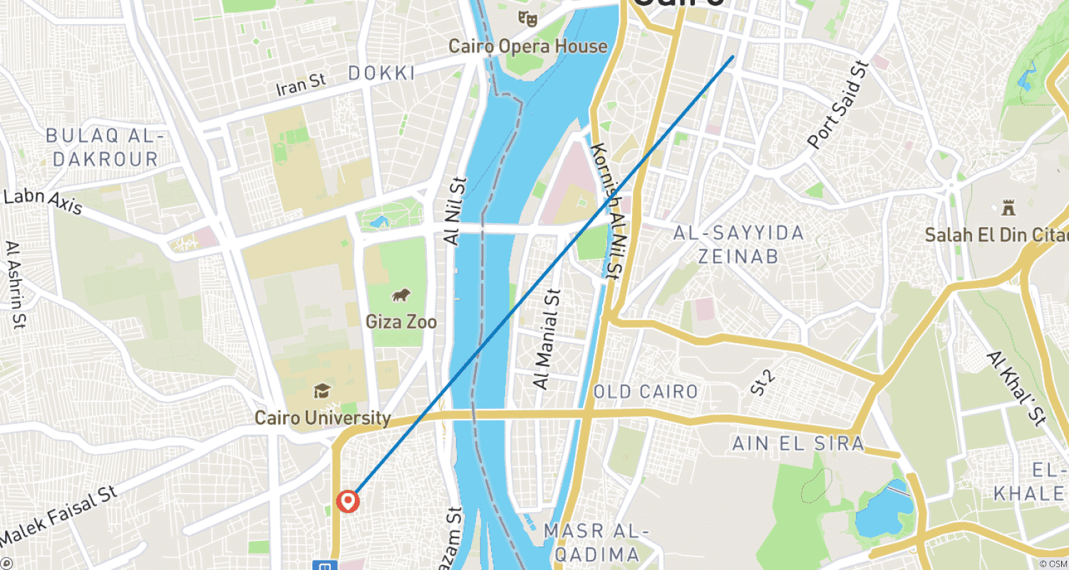 Mapa trasy: 3 Days Cairo tour