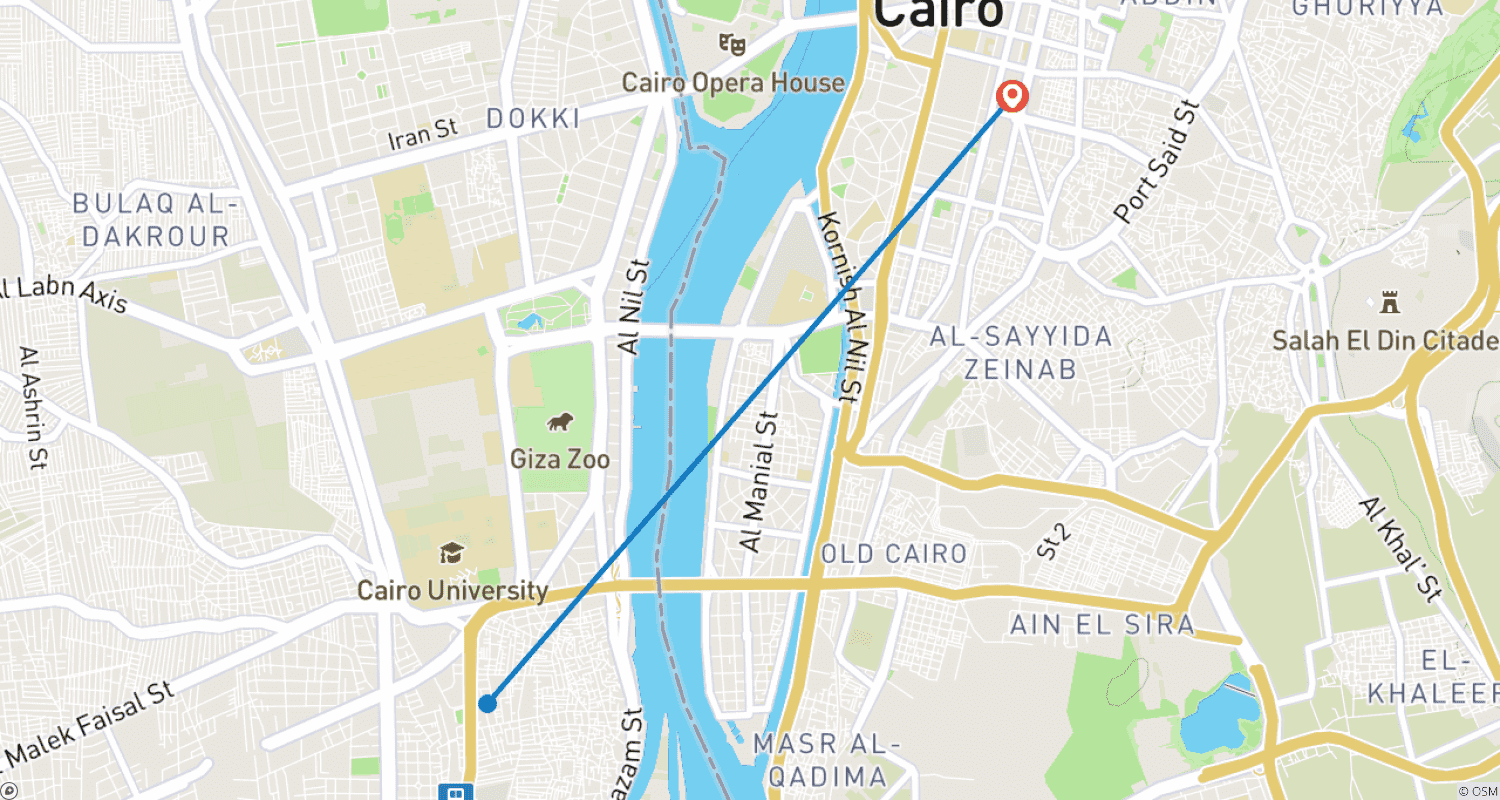 خريطة مسار القاهرة: جولة إلى أهرامات الجيزة والتمثال أبو الهول مع متحفي المصريات والحضارة بما في ذلك الغداء