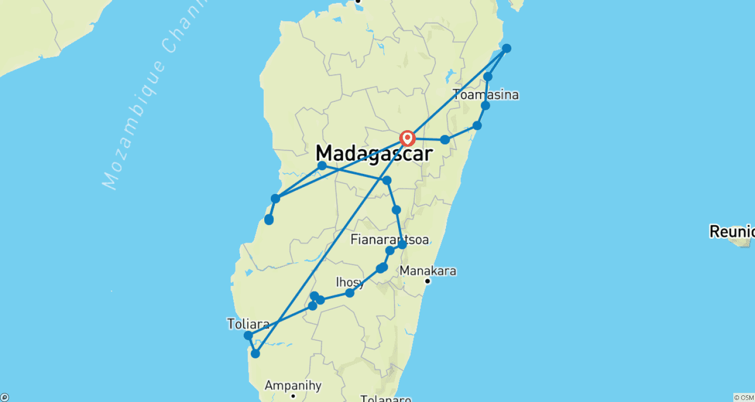 Mapa trasy: St. Marie - Pangalane - Southern