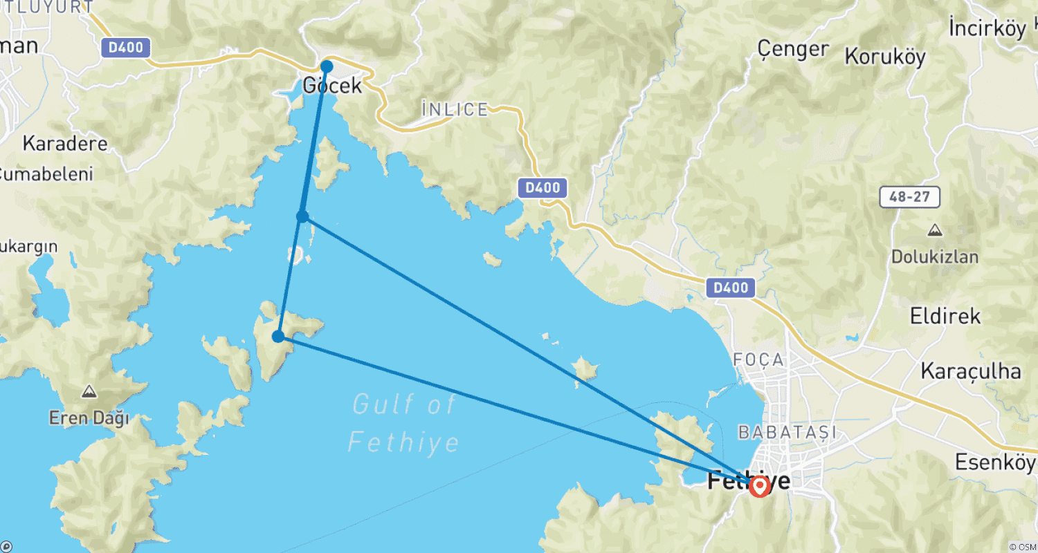 Mapa trasy: Sapphire Blue - Fethiye / Gocek