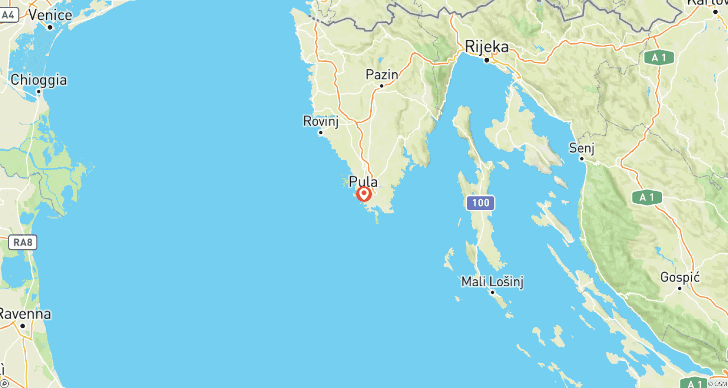 Escape to Pula 3 Days, Private Tourのルートマップ