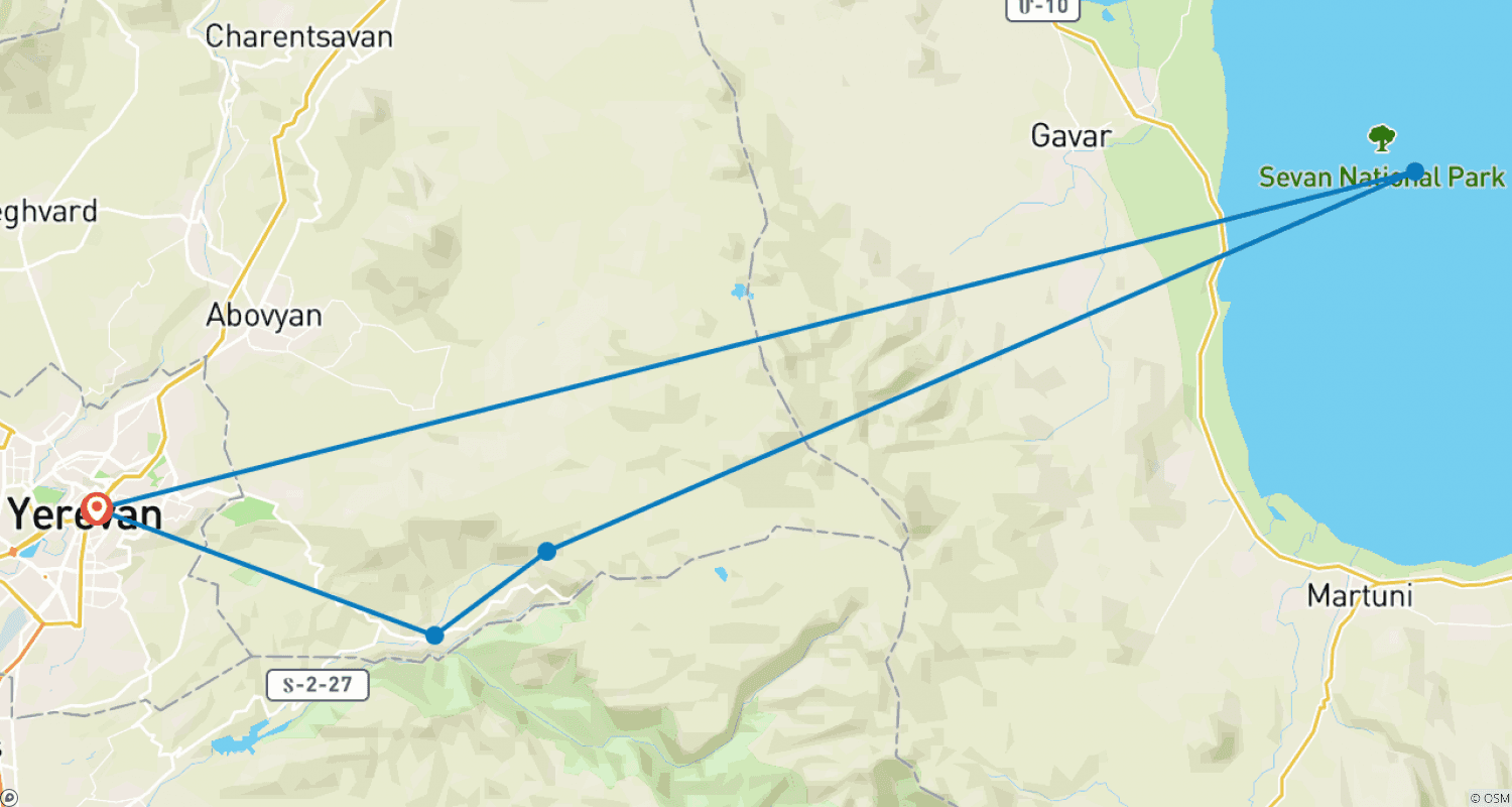 Mapa trasy: Armenia - Weekendowy wypad