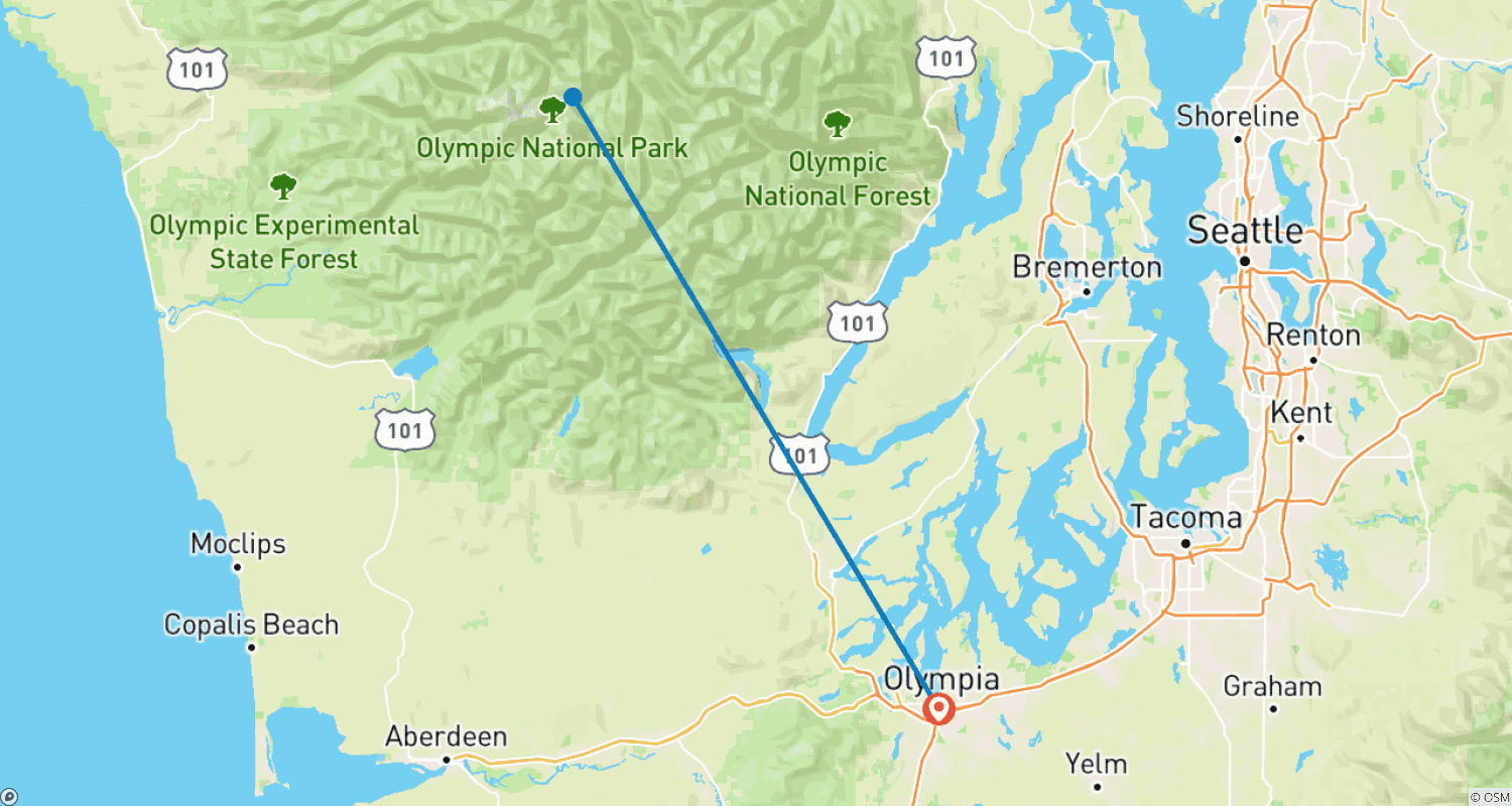 Mapa trasy: Wycieczka do bazy wypadowej Olympic