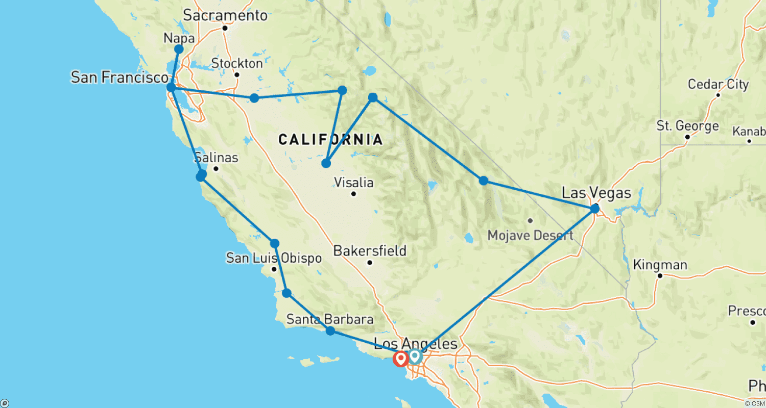 California Panoramaのルートマップ