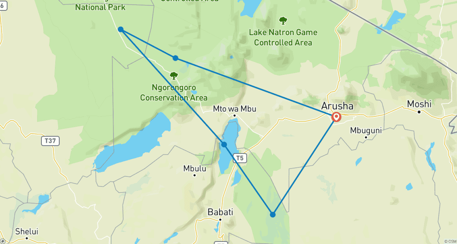 خريطة مسار مستكشف Tanzania