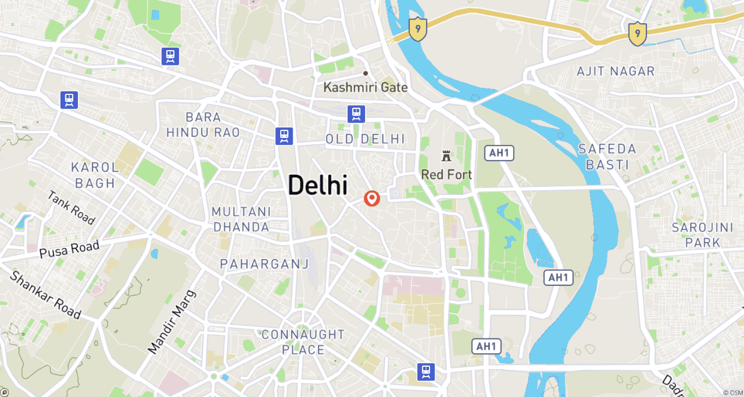 Mapa do percurso de Old & New Delhi City Guided Tour with TUK TUK Ride