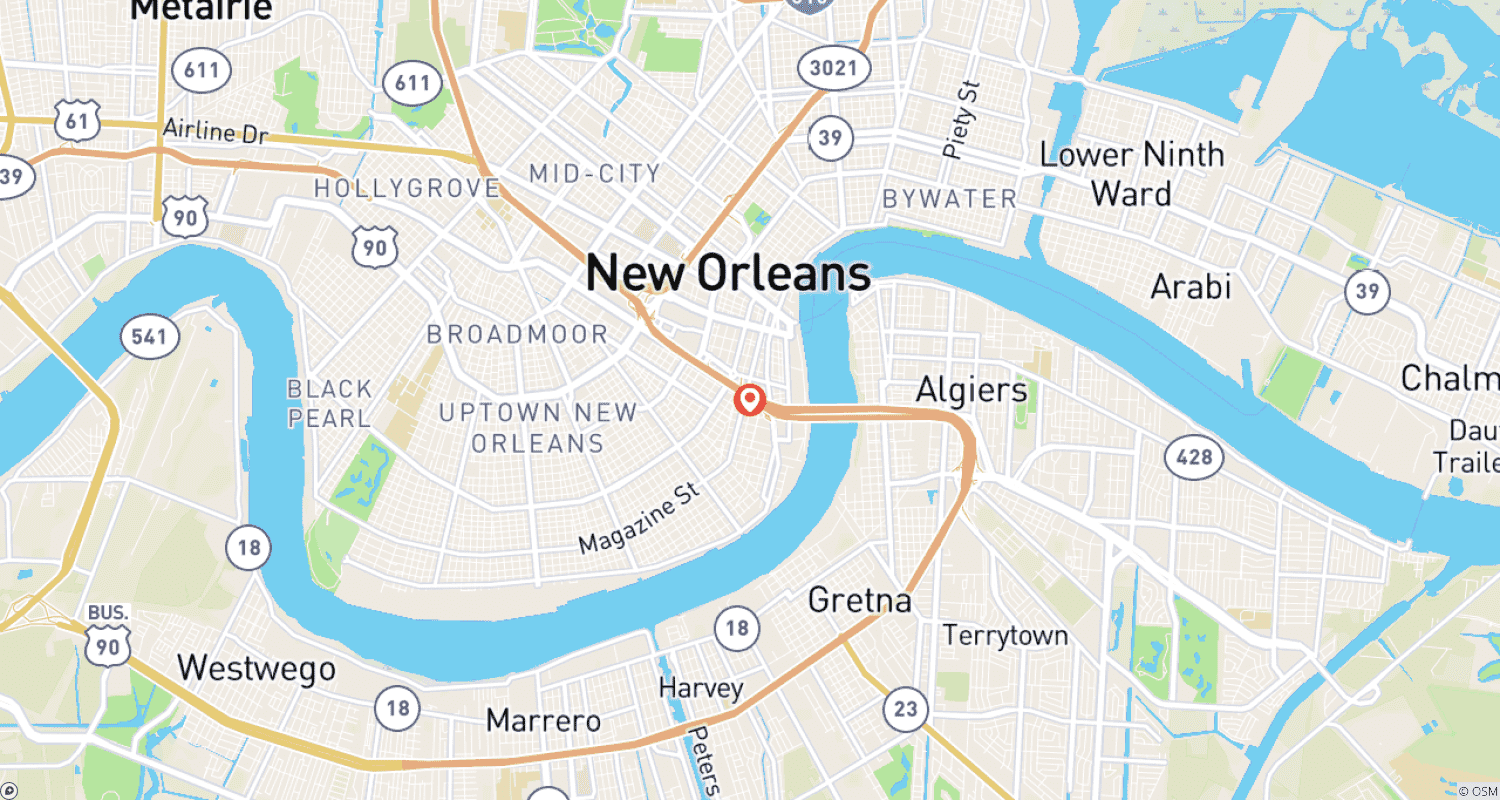 Mapa trasy: USA – Karnawał Mardi Gras w Nowym Orleanie
