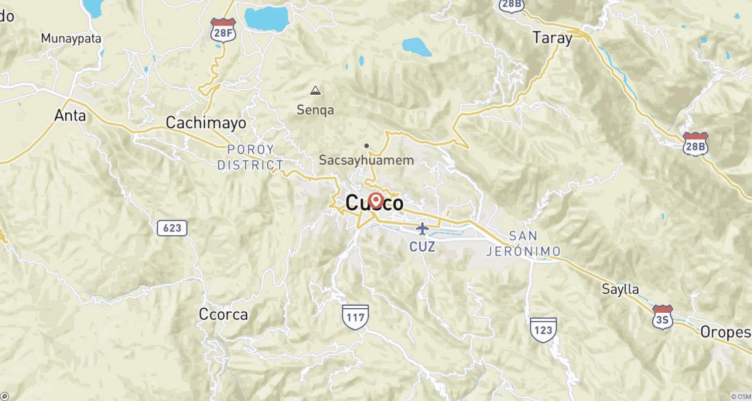 Mapa trasy: Wspinaczka skałkowa w Cuzco