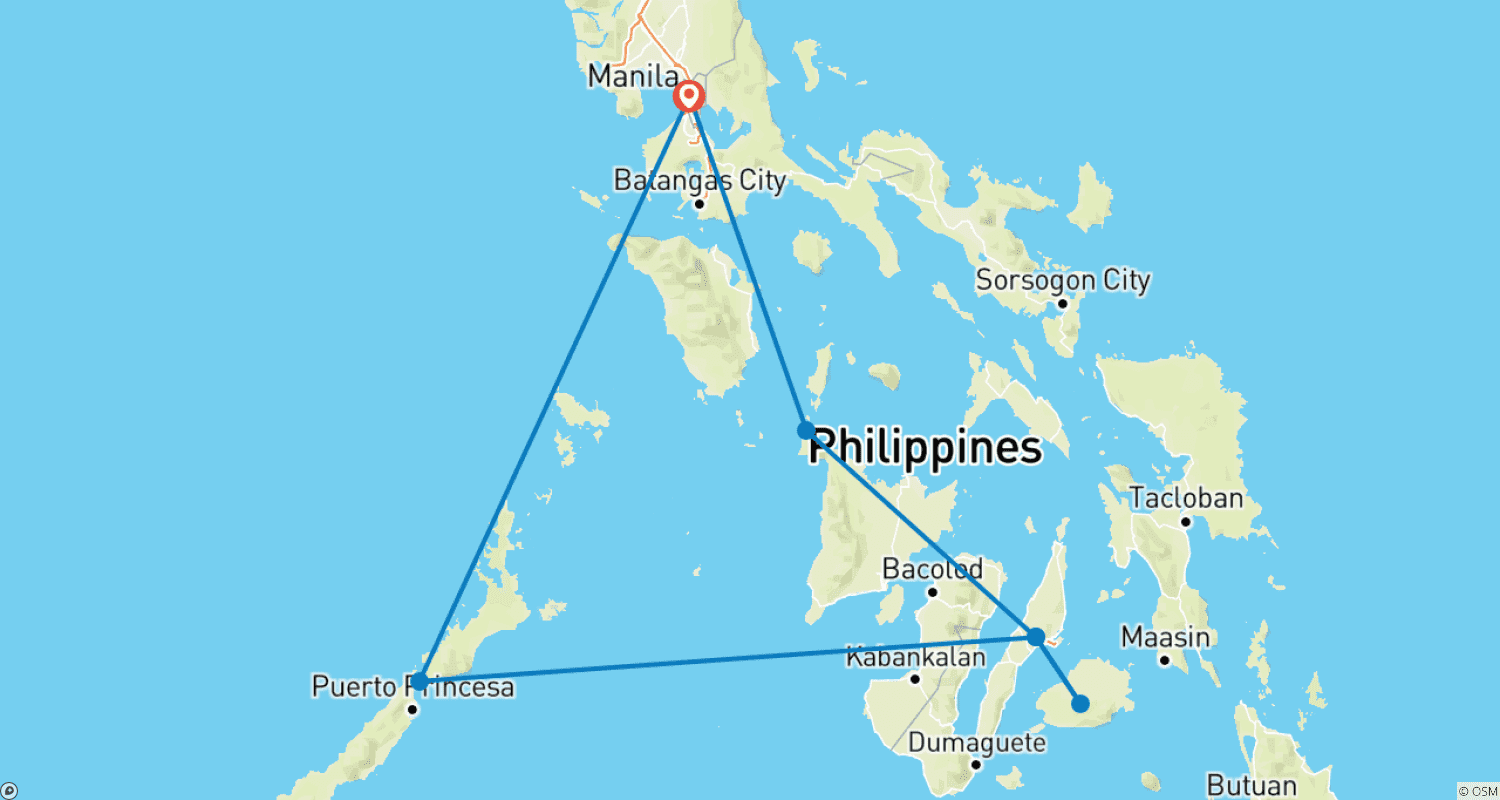 Mapa trasy: The Philippines Express