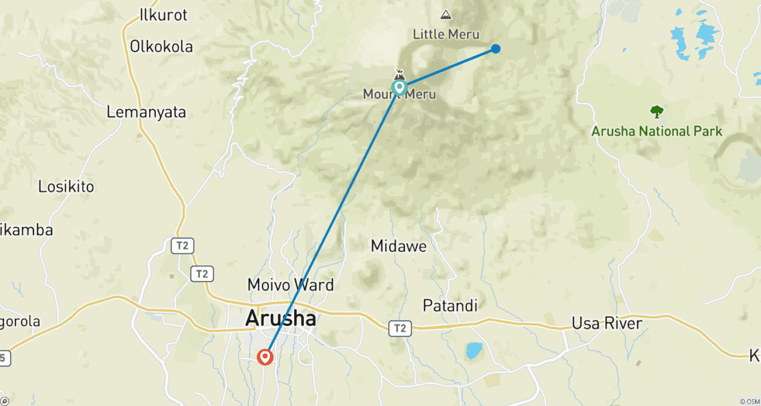 Mapa trasy: 3 Days | Mount Meru Climbing