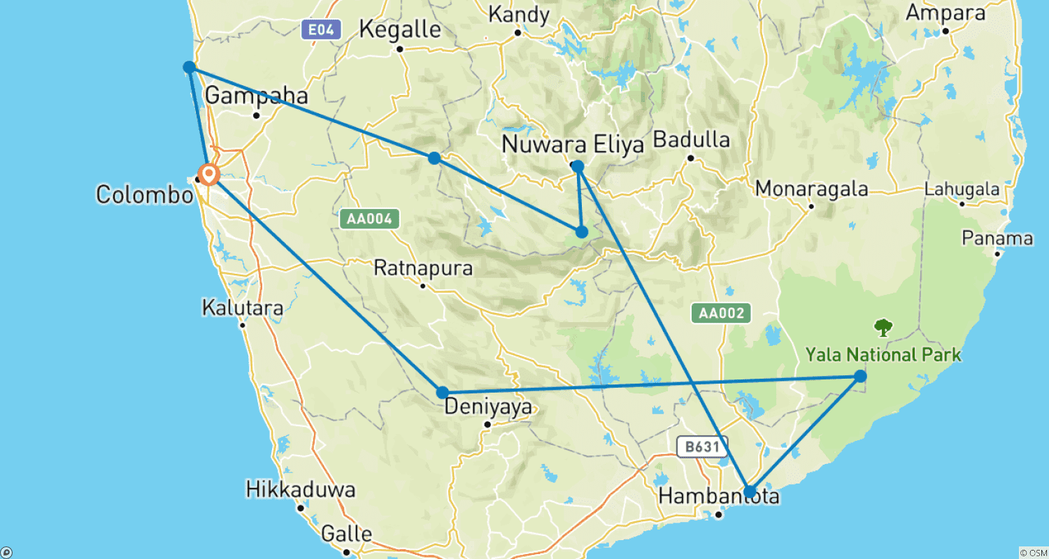 خريطة مسار Bird Watching Tour in Sri Lanka