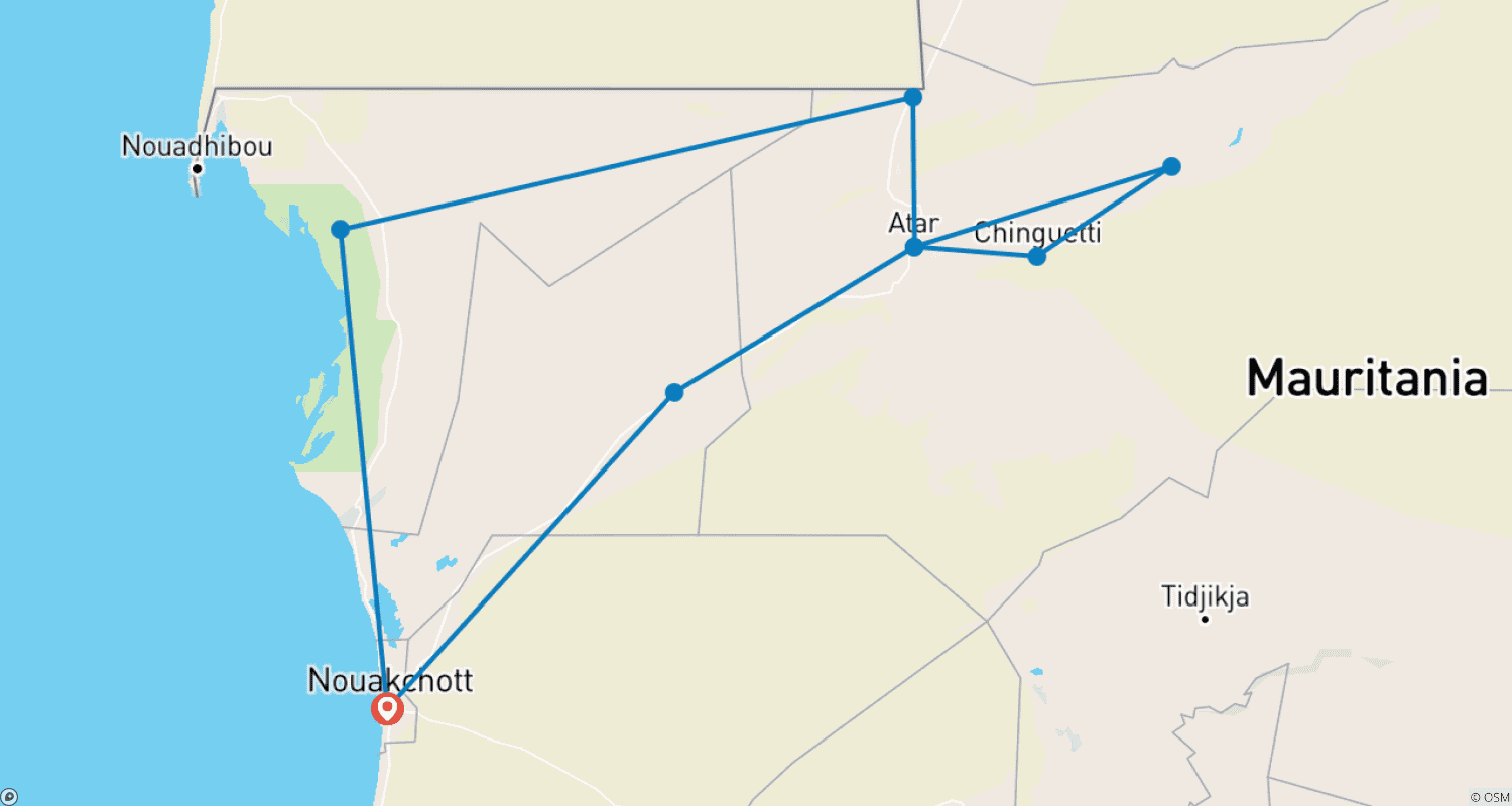 Mapa trasy: W oku Sahary