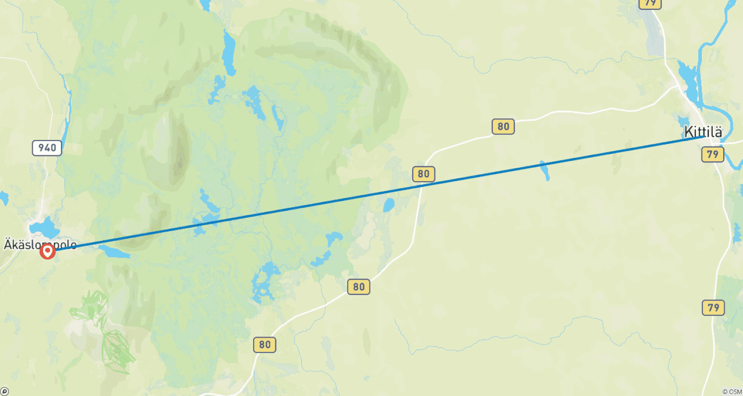 Mapa do percurso de Sonho de Inverno Husky: Clássico