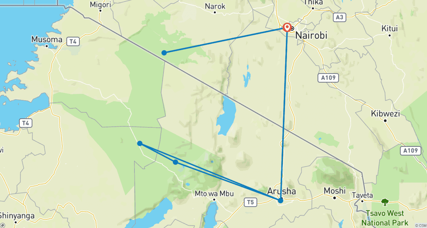 Mapa trasy: Wild Wildebeest