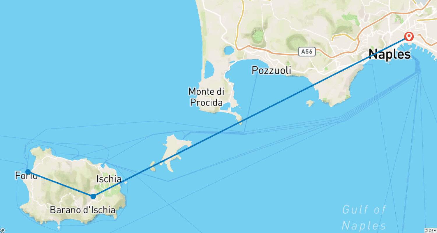 Mapa trasy: Campania Thermal Baths, Private Tour