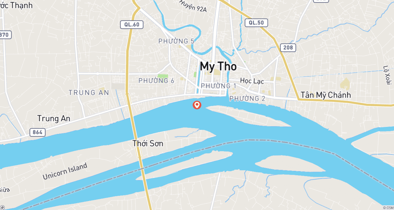 Mapa do percurso de Cidade de Ho Chi Minh: Cruzeiro Imperdível pelo Delta do Mekong
