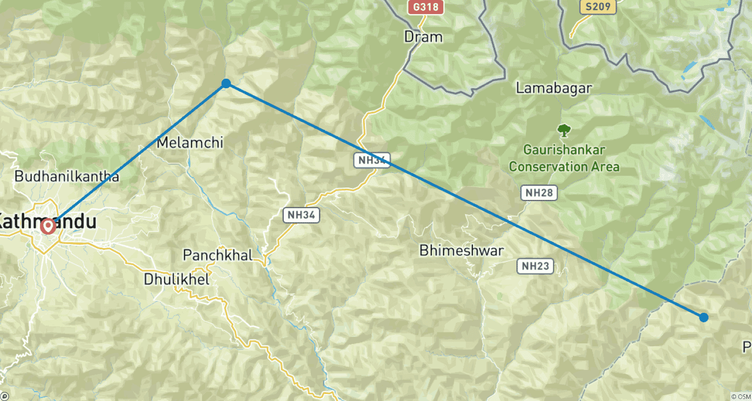 Mapa trasy: Pikey Peak Trek 5 Days