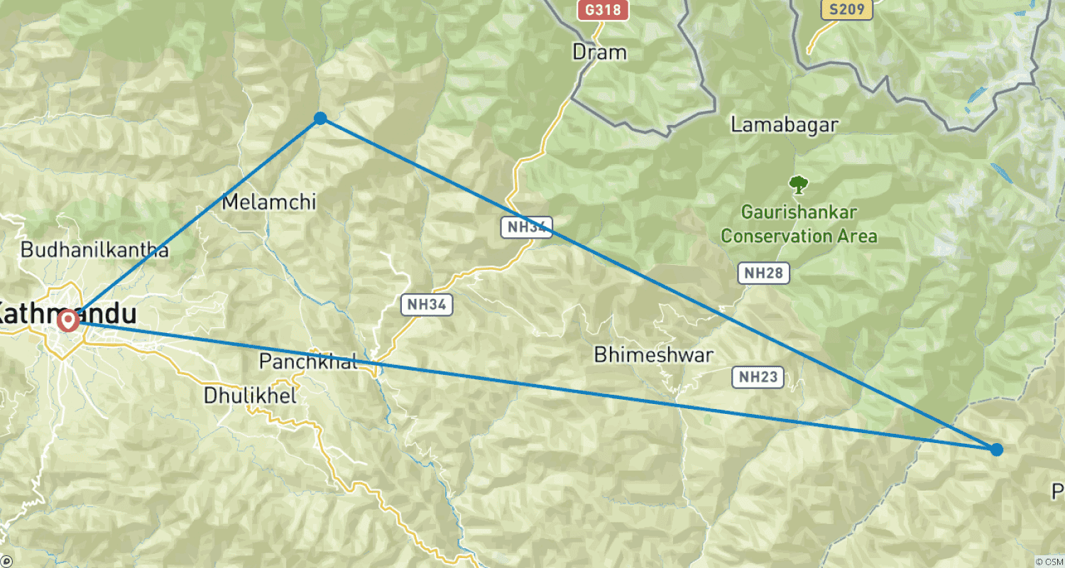 Mapa do percurso de Pikey Peak Trek 5 Days