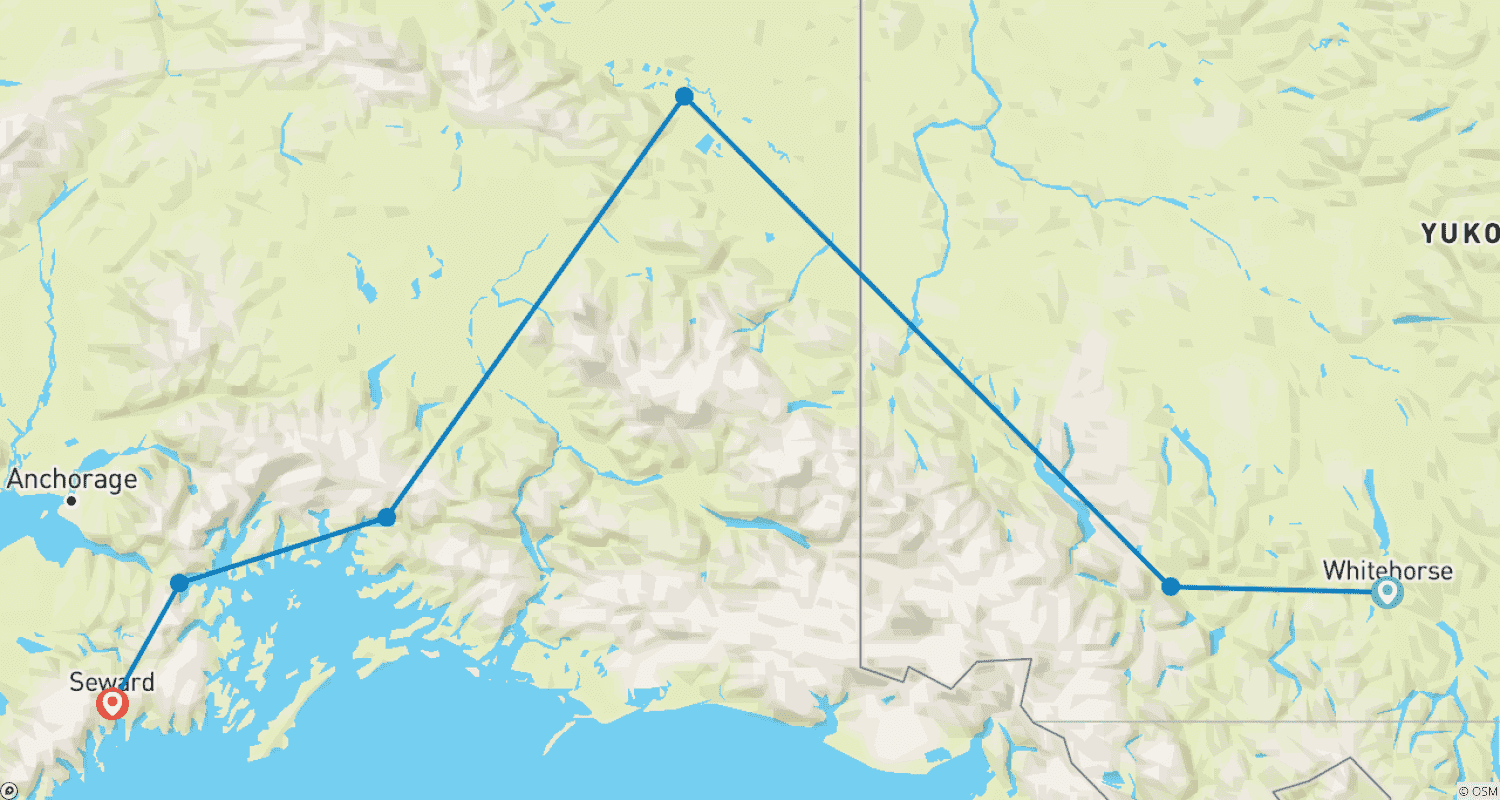 Mapa do percurso de Coast Mountains of the North - 7 days