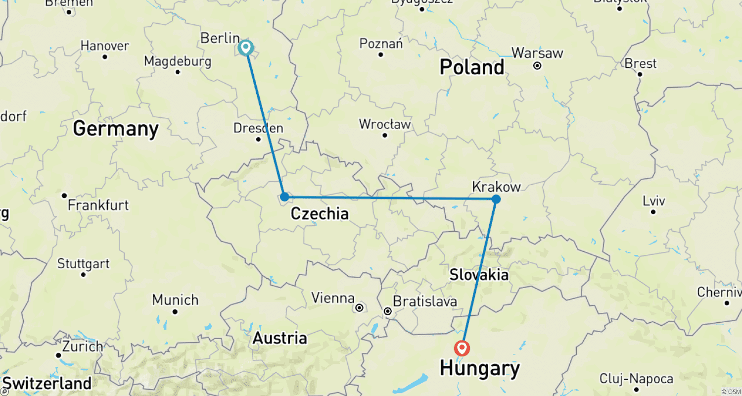 Mapa trasy: Euro Hopper