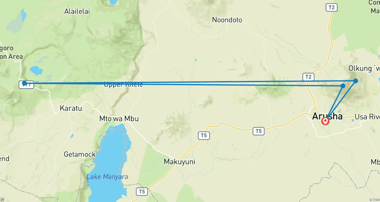 Mount Meru Climbing 4 Daysのルートマップ