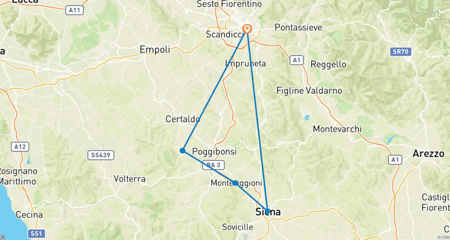 Mapa trasy: Odkrywanie Florencji