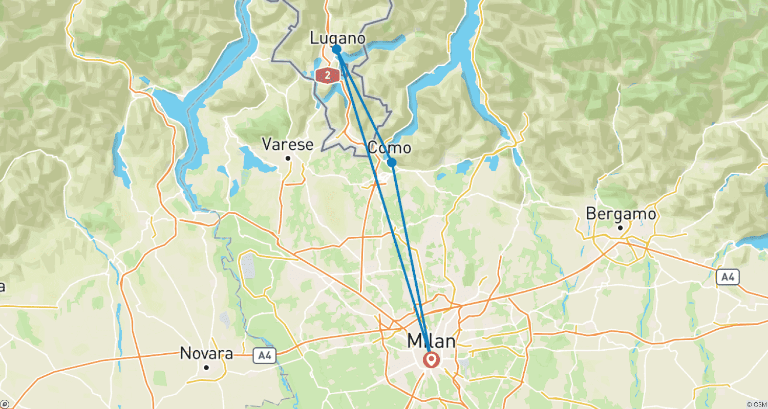 Mapa trasy: Odkrywanie Mediolanu