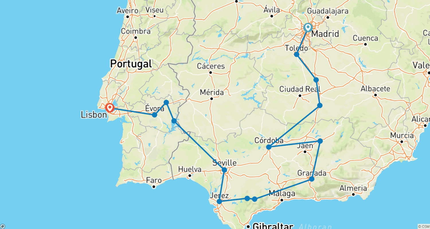 Mapa trasy: Iberyjska inspiracja