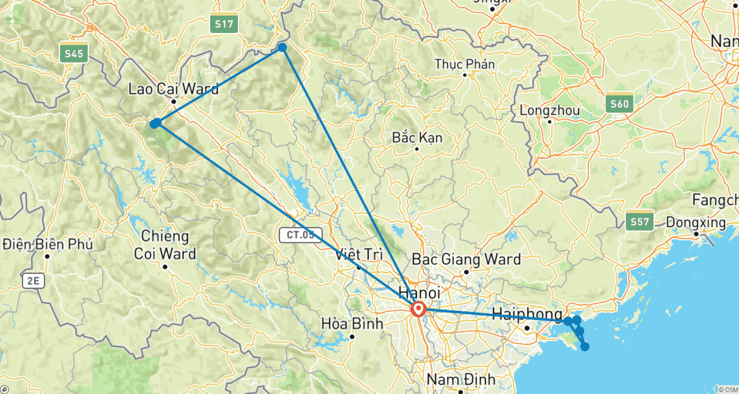 خريطة مسار 7-Day Tour of Hanoi, Halong and Sapa - best price