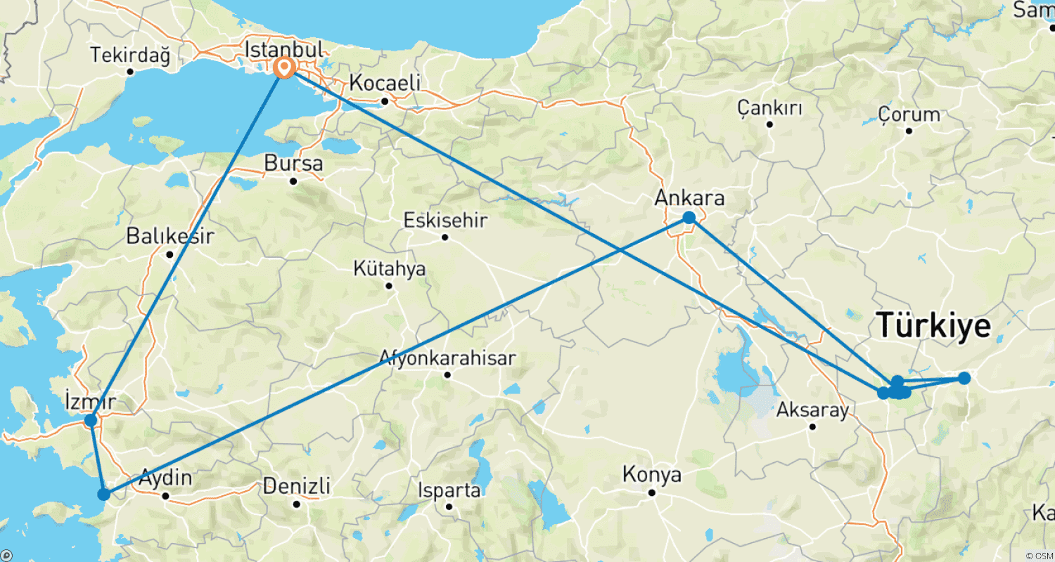 Mapa trasy: Turkey - Turkey in a short time - 5 days
