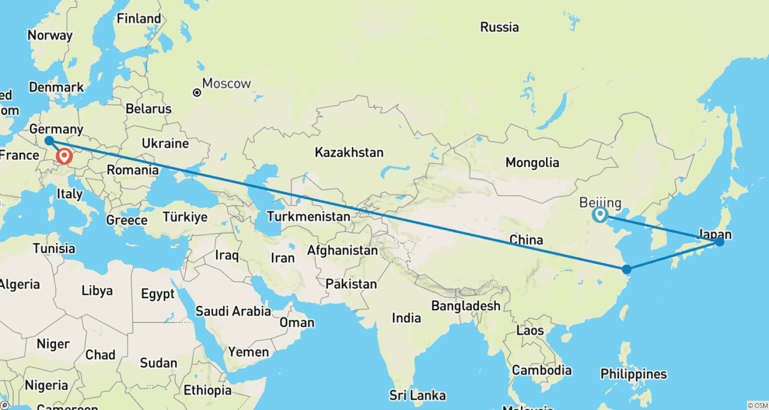Mapa trasy: Round Trip Top Cities of Asia