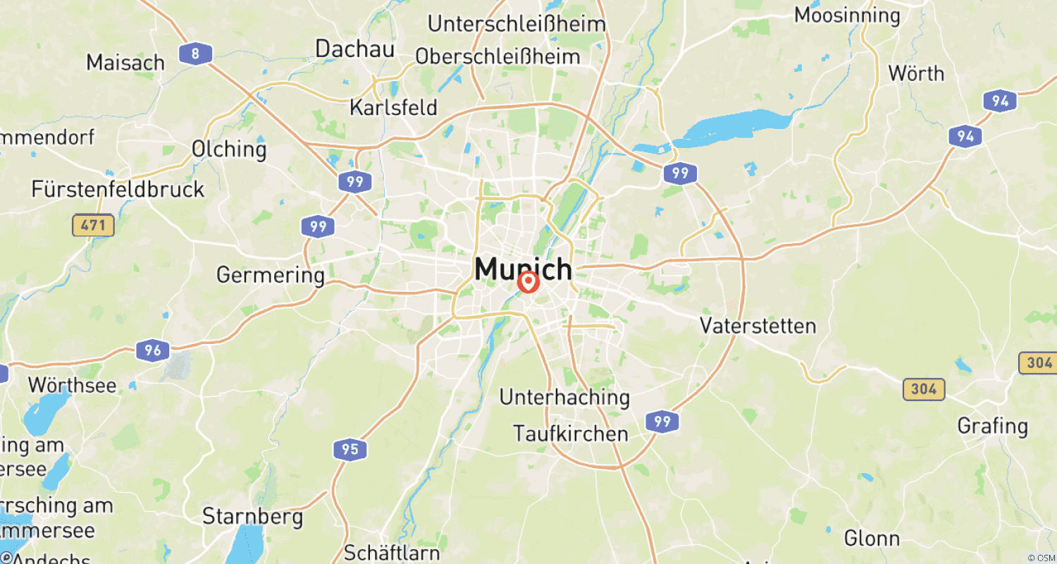 Springfest Munich (5-Star Le Meridien hotel)のルートマップ