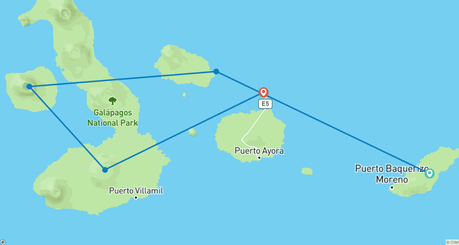 Mapa trasy: Calipso First Class Yacht 5 Days