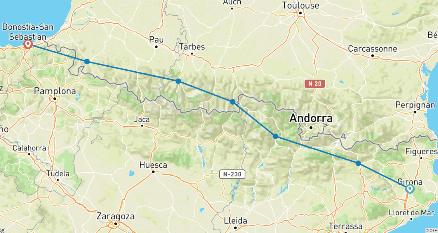 Mapa trasy: Transpirenejskie Wyzwanie