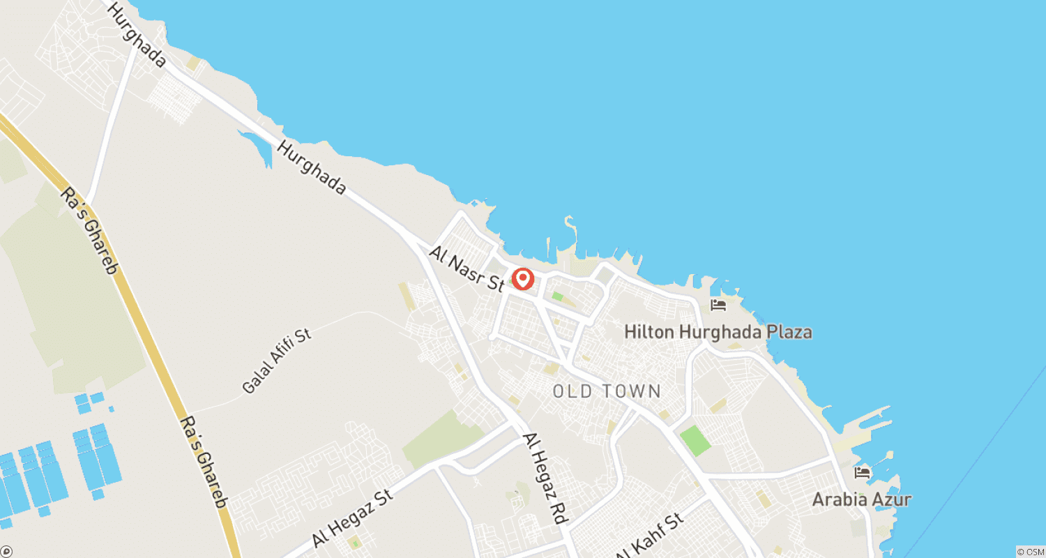Mapa do percurso de Snorkeling de Dia Inteiro na Ilha Paraíso Saindo de Hurghada