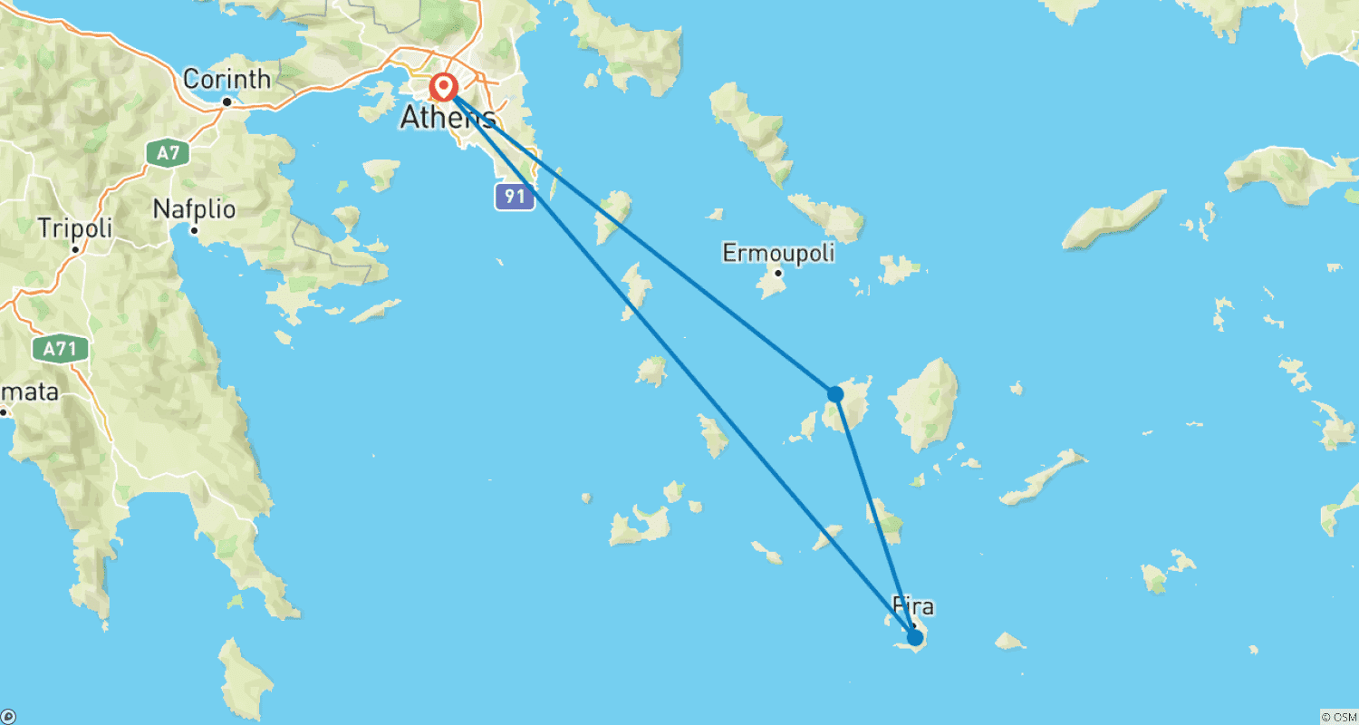Mapa trasy: Greek Islands Getaway