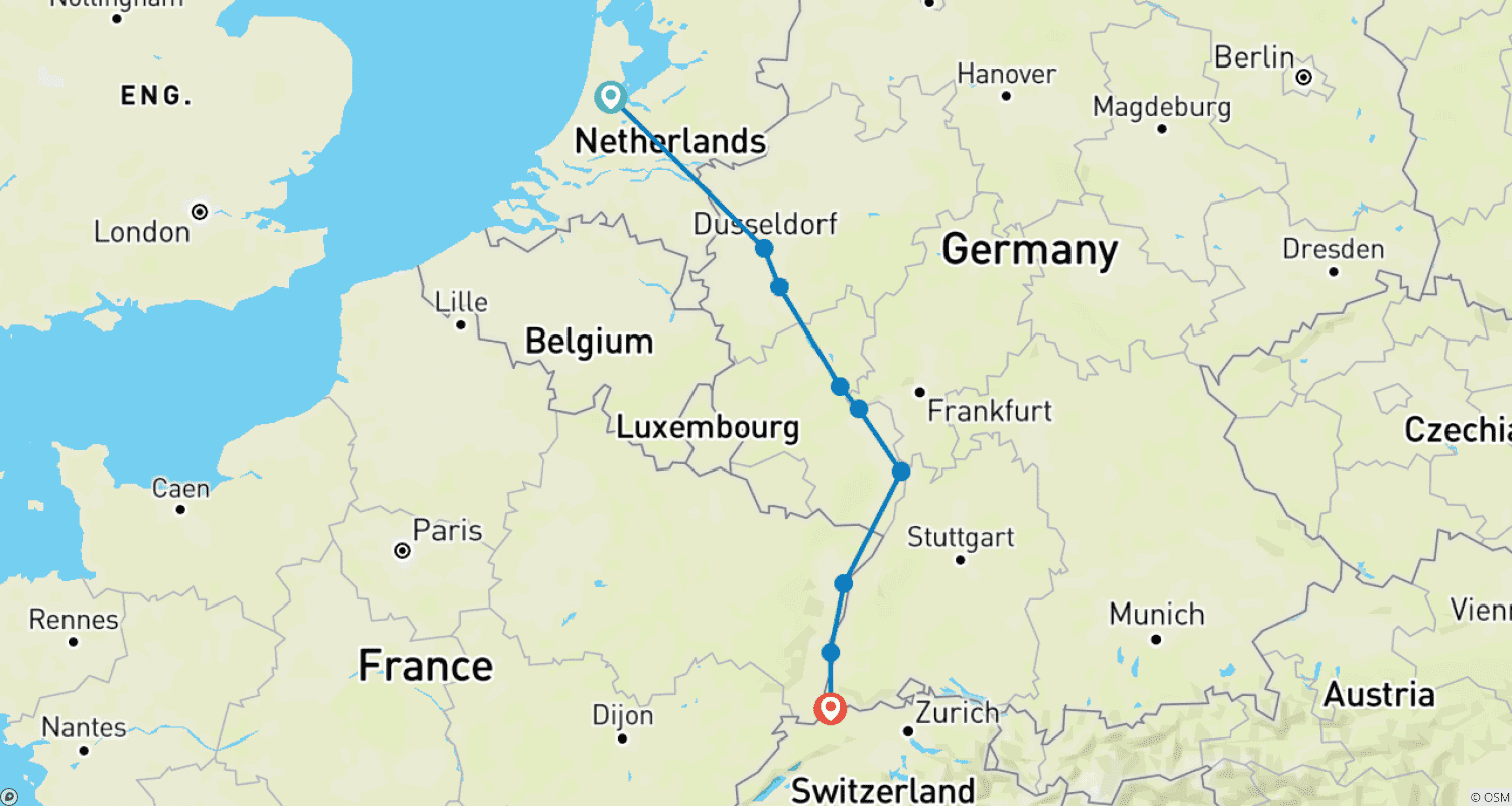 Mapa trasy: Urzekający Ren (Rejs Świąteczny) 2025