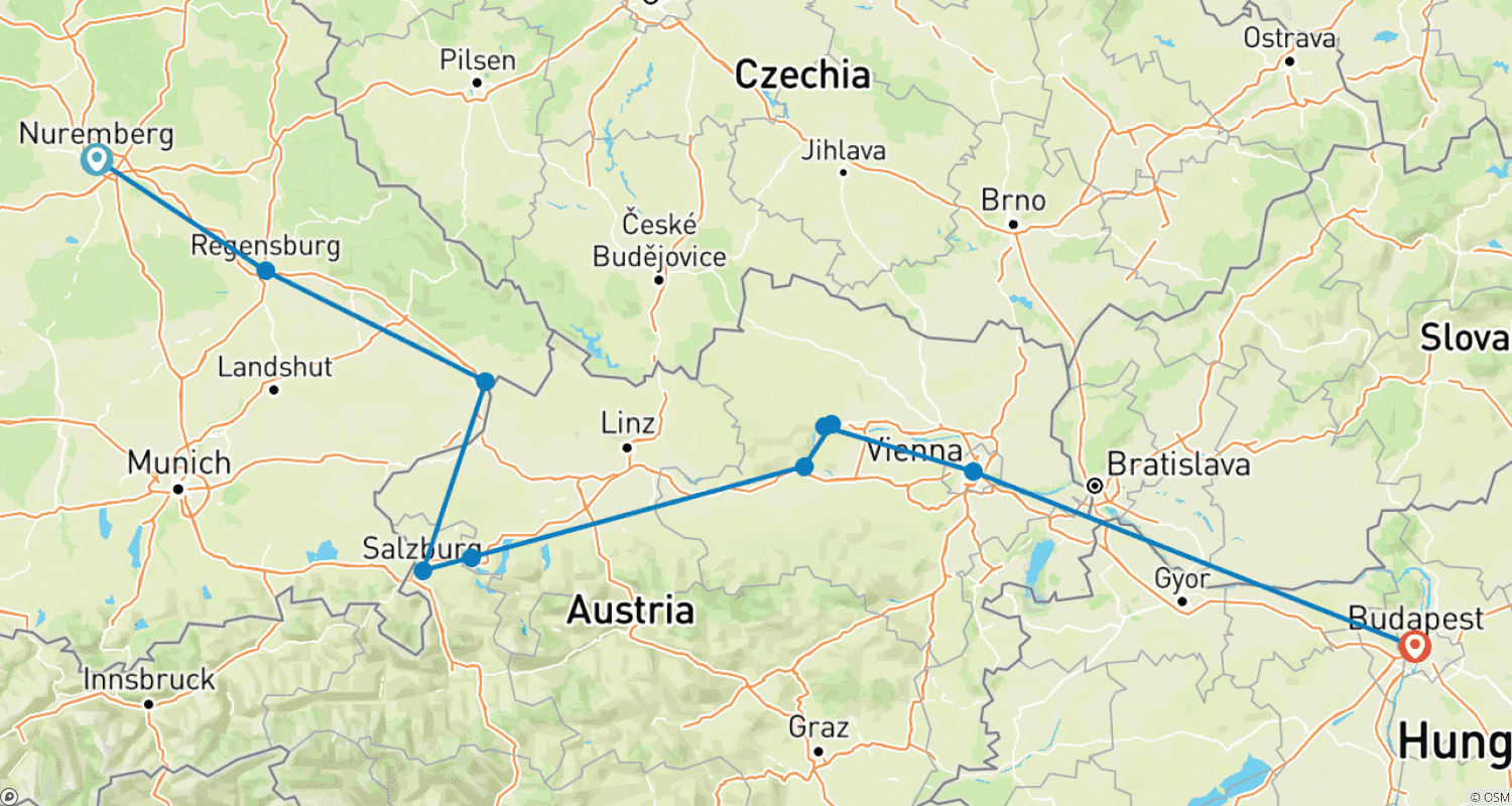 Mapa trasy: Legendarny Dunaj 2025